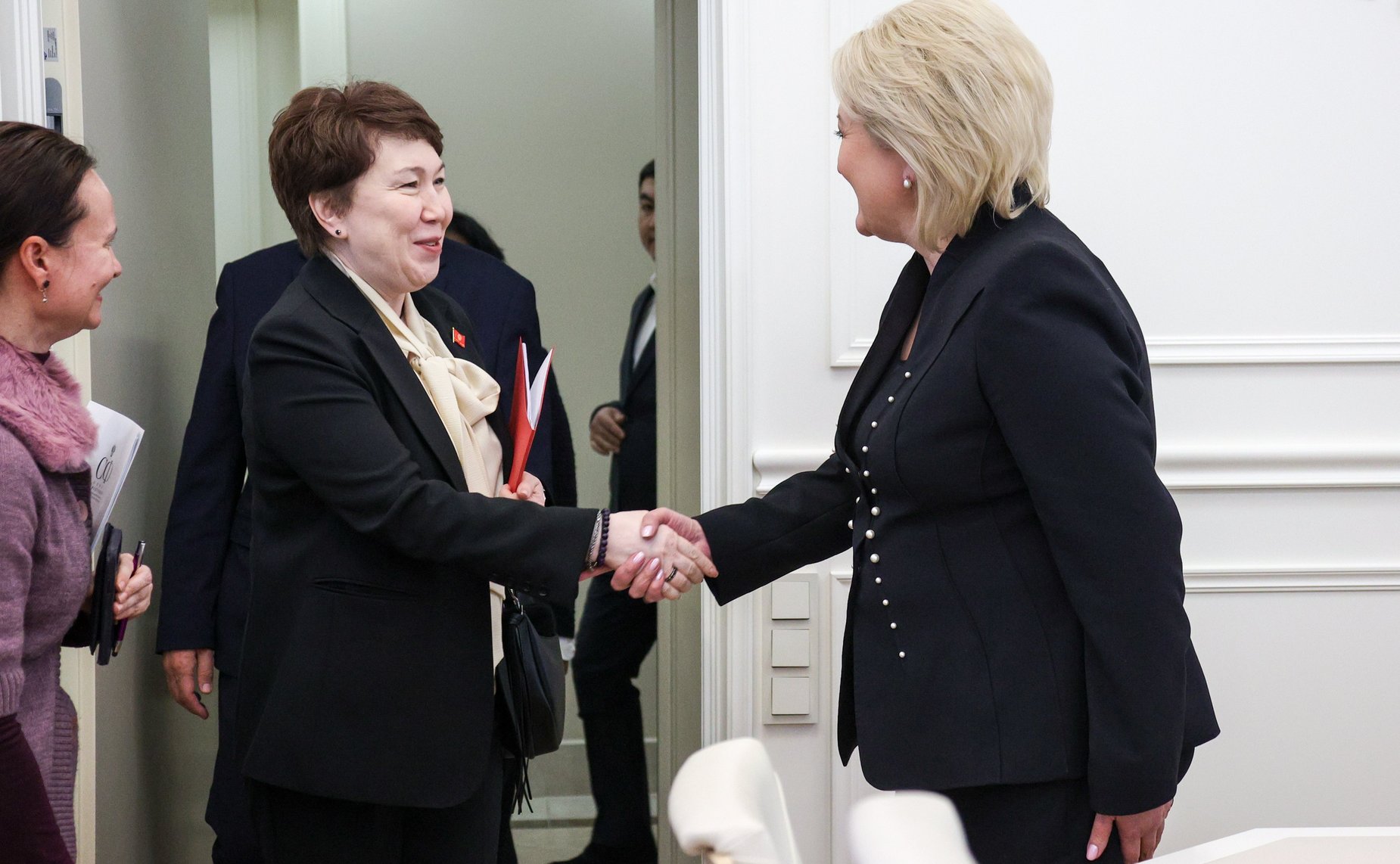 Встреча председателя Комитета СФ по науке, образованию и культуре Лилии Гумеровой с председателем Комитета по труду, здравоохранению, делам женщин и социальным вопросам Жогорку Кенеша Киргизской Республики