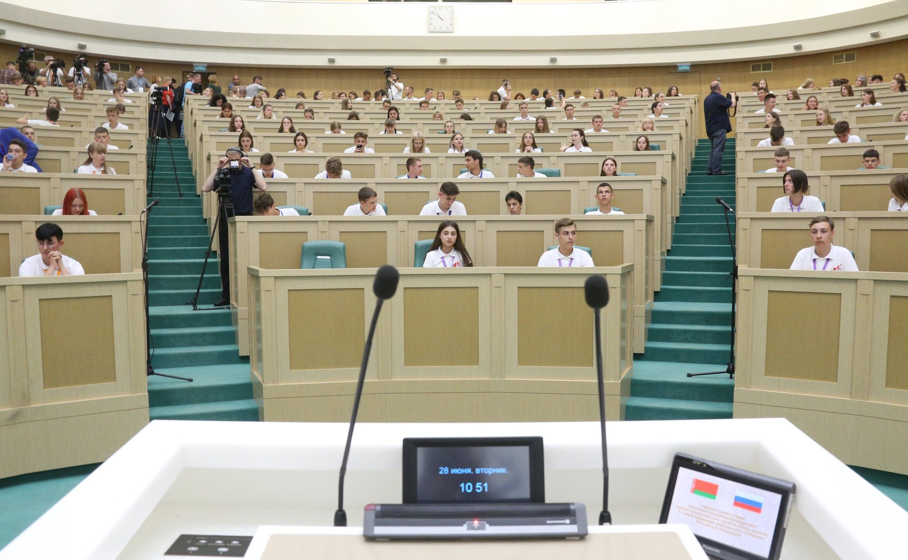 Встреча Председателя СФ Валентины Матвиенко с участниками российско-белорусского военно-патриотического проекта «Поезд Памяти»