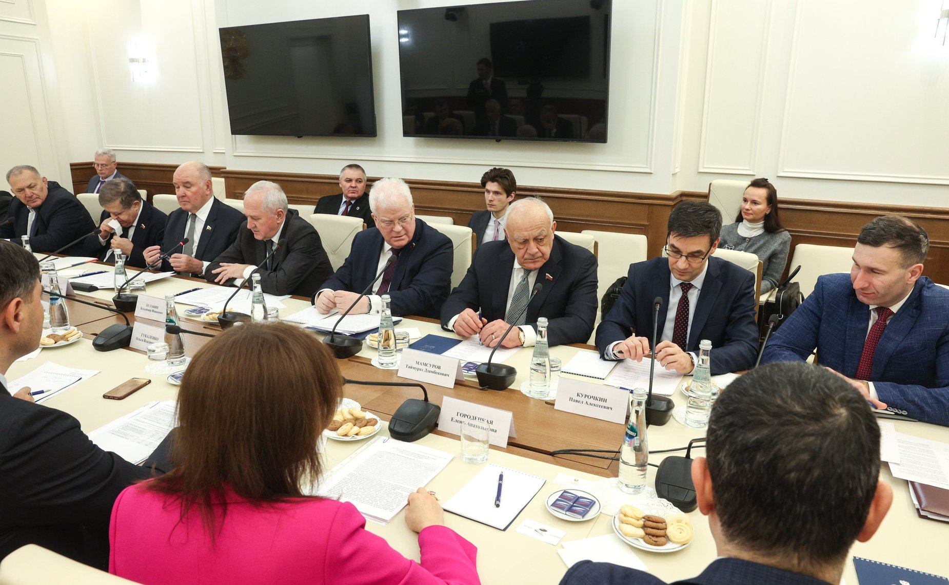 Встреча председателя Комитета Совета Федерации по обороне и безопасности Владимира Булавина и председателя Комитета Совета Федерации по международным делам Григория Карасина с Председателем Верховного Совета Приднестровской Молдавской Республики