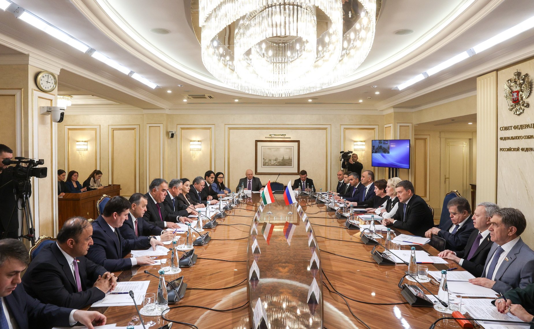 Заседание Комиссии по сотрудничеству Совета Федерации Федерального Собрания Российской Федерации и Маджлиси милли Маджлиси Оли Республики Таджикистан