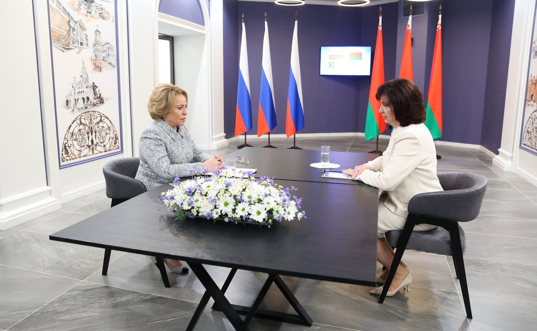 Встреча Председателя Совета Федерации Валентины Матвиенко и Председателя Совета Республики Национального собрания Республики Беларусь Натальи Кочановой