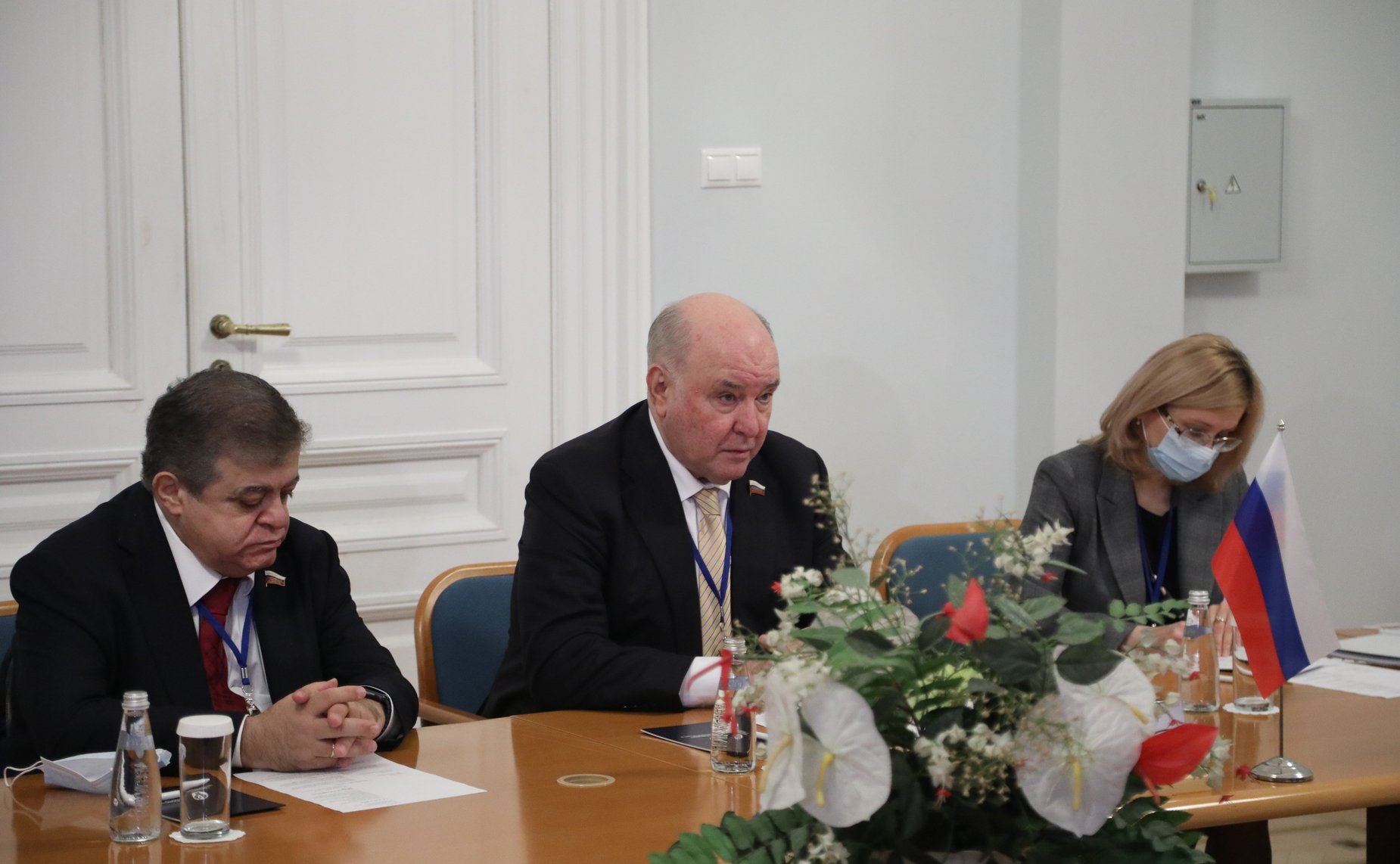 Встреча председателя Комитета Совета Федерации по международным делам Григория Карасина с руководителем молдавской делегации в МПА СНГ Владимиром Боля