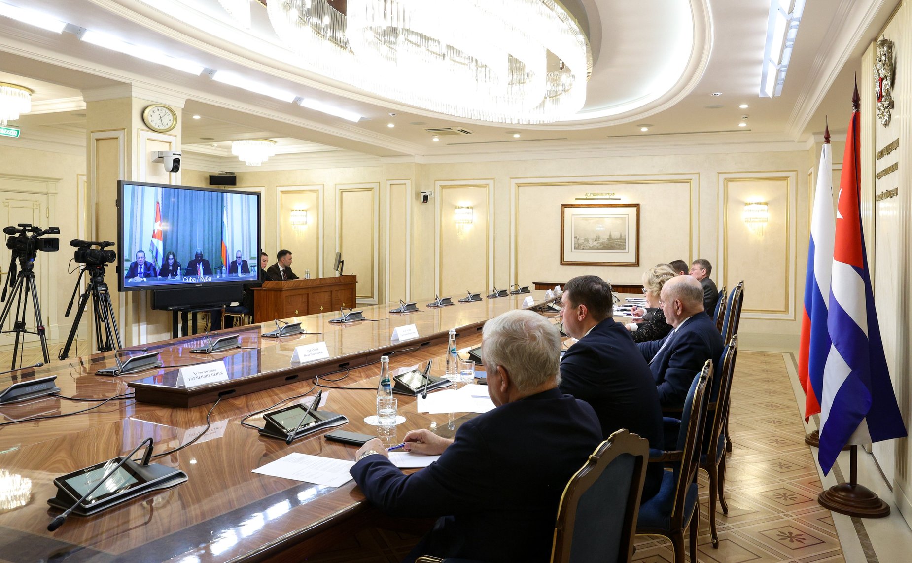 Встреча Председателя Совета Федерации Валентины Матвиенко с Председателем Национальной ассамблеи народной власти и Государственного Совета Республики Куба Эстебаном Ласо Эрнандесом