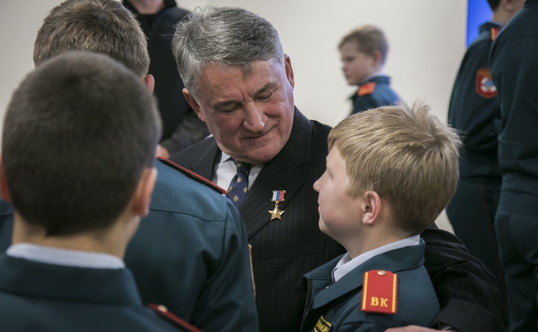 Ю. Воробьев провел урок патриотического воспитания в Кадетской школе «Корабелы Прионежья»