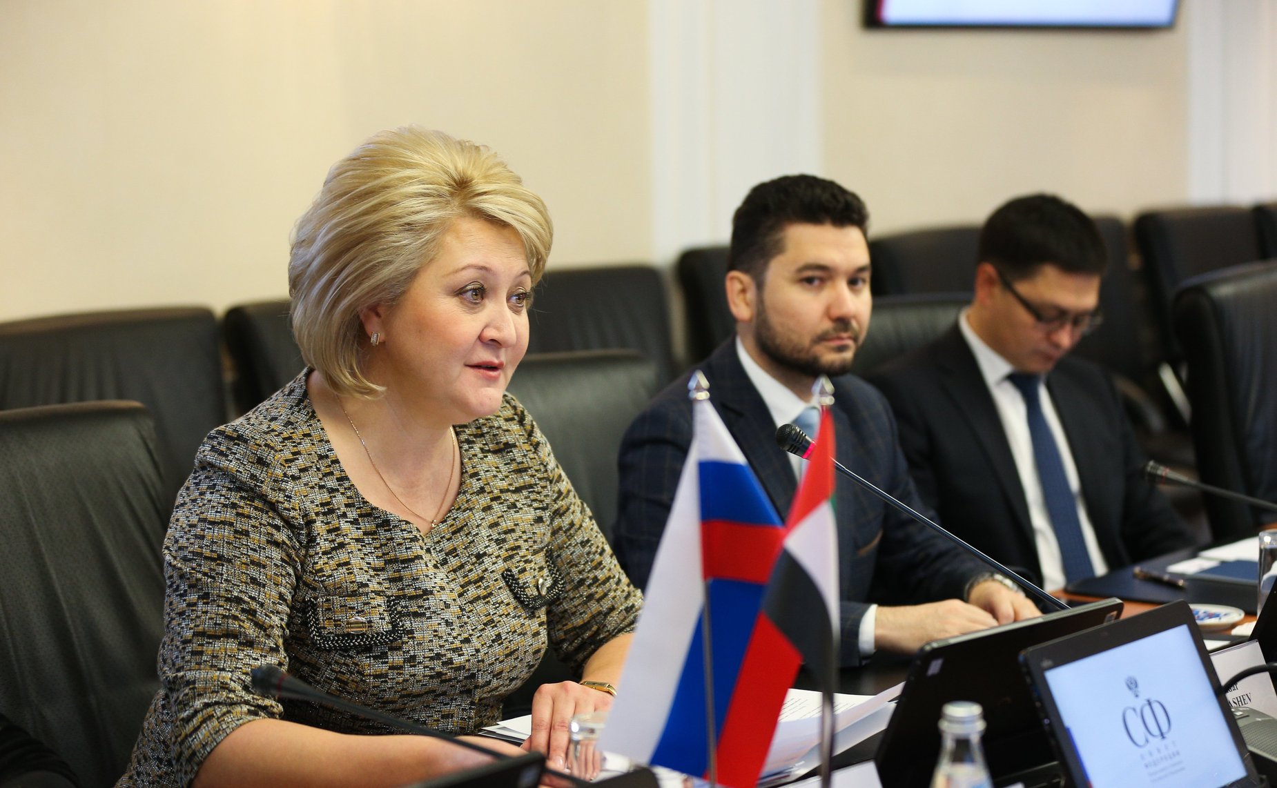 Встреча председателя Комитета СФ по науке, образованию и культуре Лилии Гумеровой с Чрезвычайным и Полномочным Послом Объединенных Арабских Эмиратов в РФ Мохаммедом Аль-Джабером