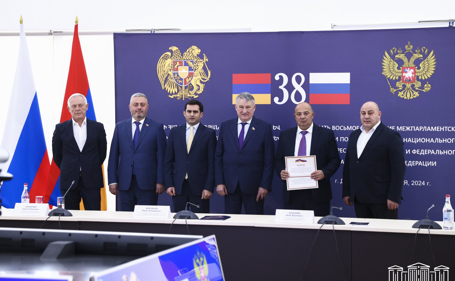 Сенаторы приняли участие в работе 38-го заседания Межпарламентской комиссии по сотрудничеству Федерального Собрания РФ и Национального Собрания Республики Армения