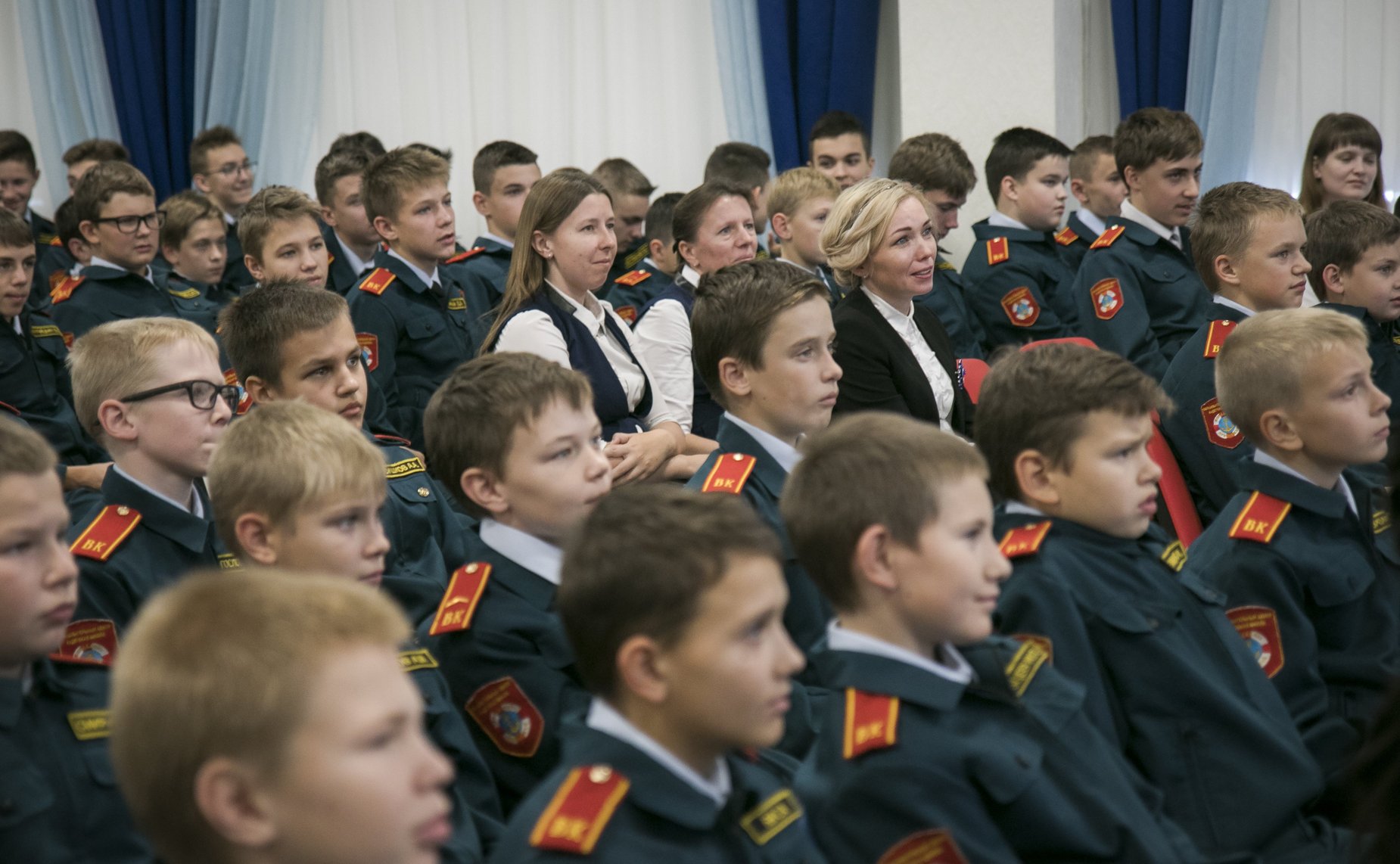 Ю. Воробьев провел урок патриотического воспитания в Кадетской школе «Корабелы Прионежья»