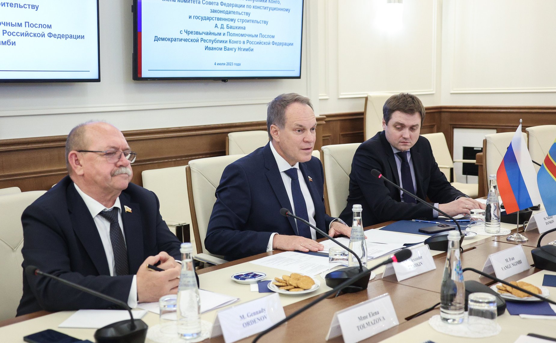 Встреча Александра Башкина с Чрезвычайным и Полномочным Послом Демократической Республики Конго в Российской Федерации Иваном Вангу Нгимби