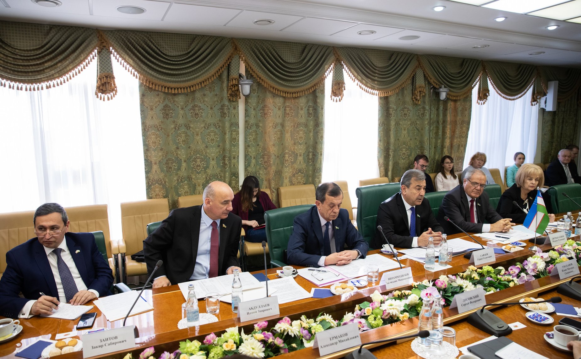 Заседание Комиссии по сотрудничеству Совета Федерации и Сената Олий Мажлиса Республики Узбекистан