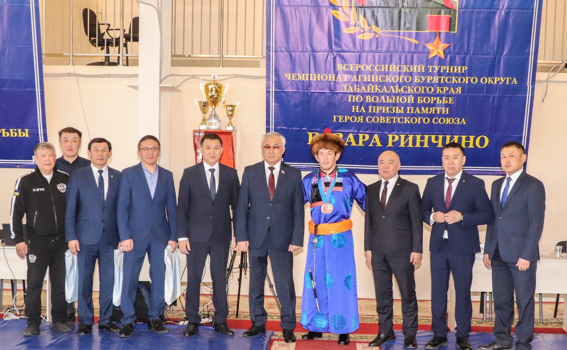 Баир Жамсуев принял участие в открытии 60-го открытого чемпионата Агинского Бурятского округа Забайкальского края по вольной борьбе на призы памяти Героя Советского Союза Базара Ринчино