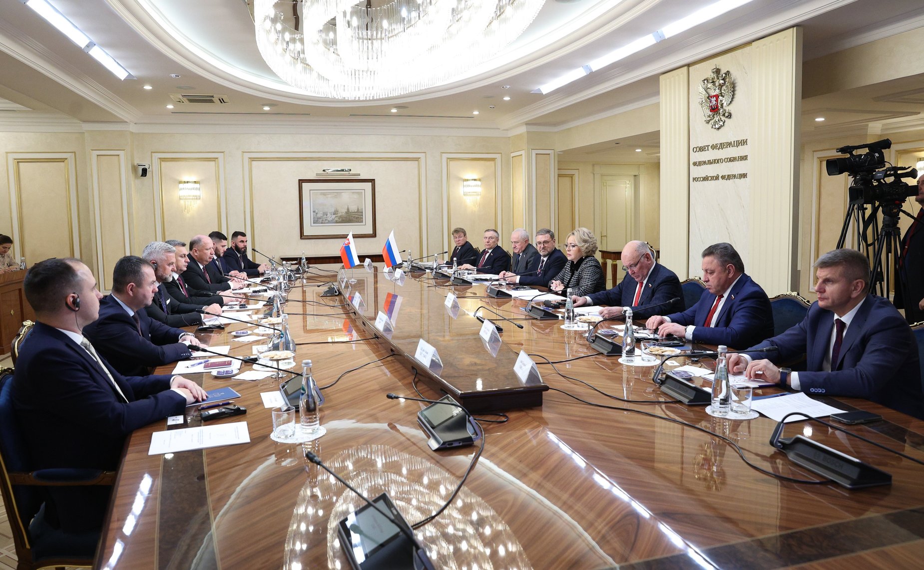 Встреча Валентины Матвиенко с заместителем Председателя Национального совета Словацкой Республики Андреем Данко и заместителем Председателя Национального совета Словацкой Республики Тибором Гашпаром