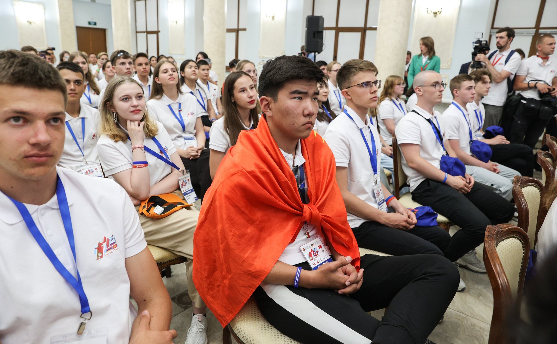 Валентина Матвиенко и Наталья Кочанова встретились с участниками культурно-образовательного проекта «Поезд Памяти». Мероприятие состоялось в Уфе в рамках Х Форума регионов России и Беларуси