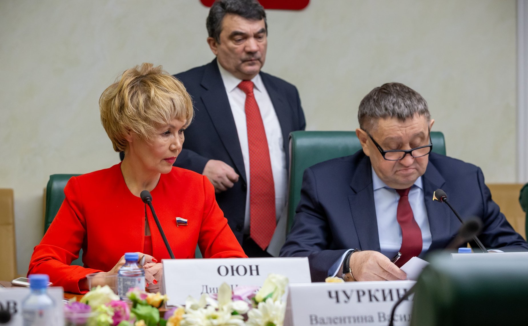 Дина Оюн и Михаил Пономарев