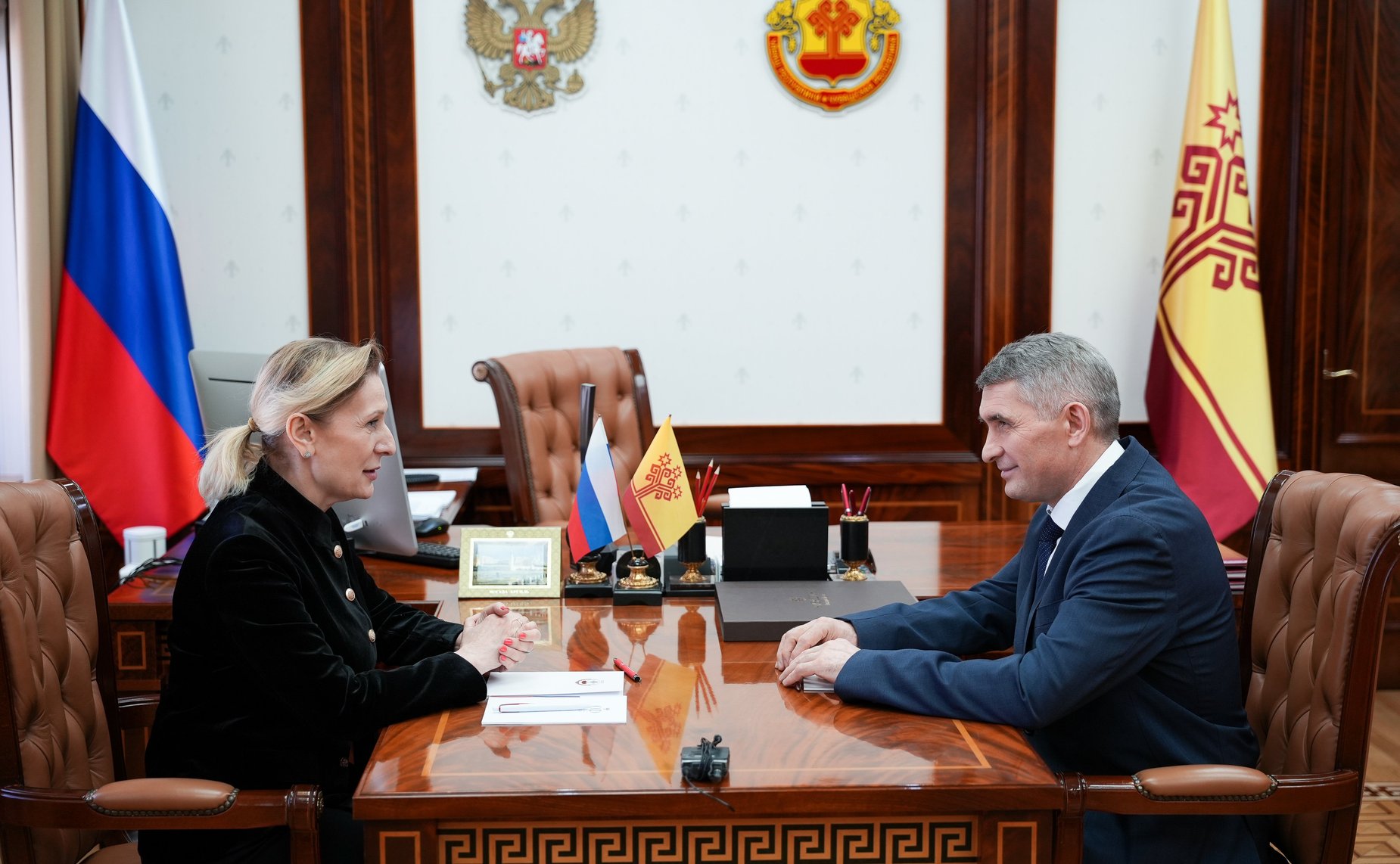 Встреча Инны Святенко с главой Чувашской Республики Олегом Николаевым