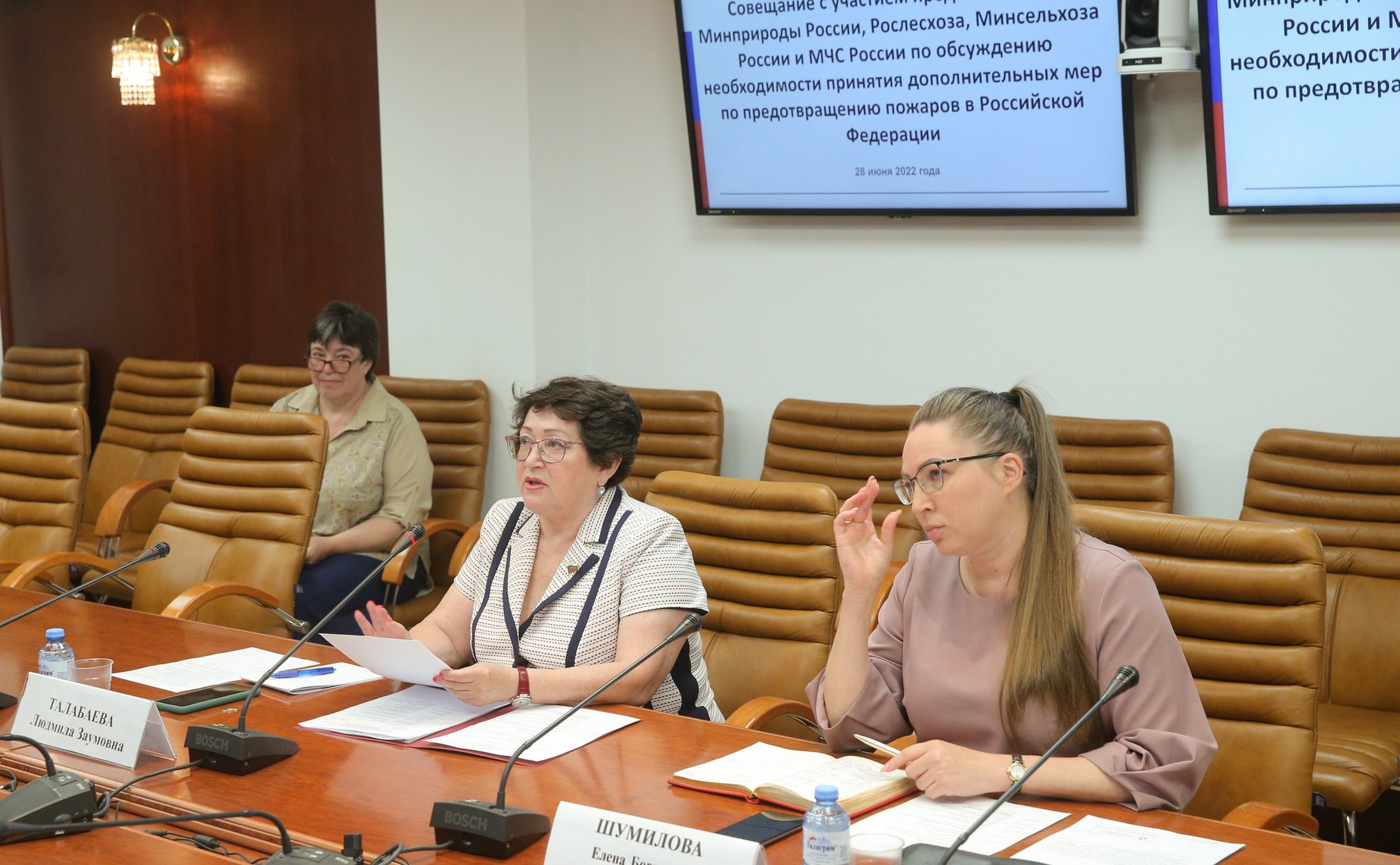 Совещание Комитета СФ по аграрно-продовольственной политики и природопользованию по обсуждению необходимости принятия дополнительных мер по предотвращению пожаров в РФ