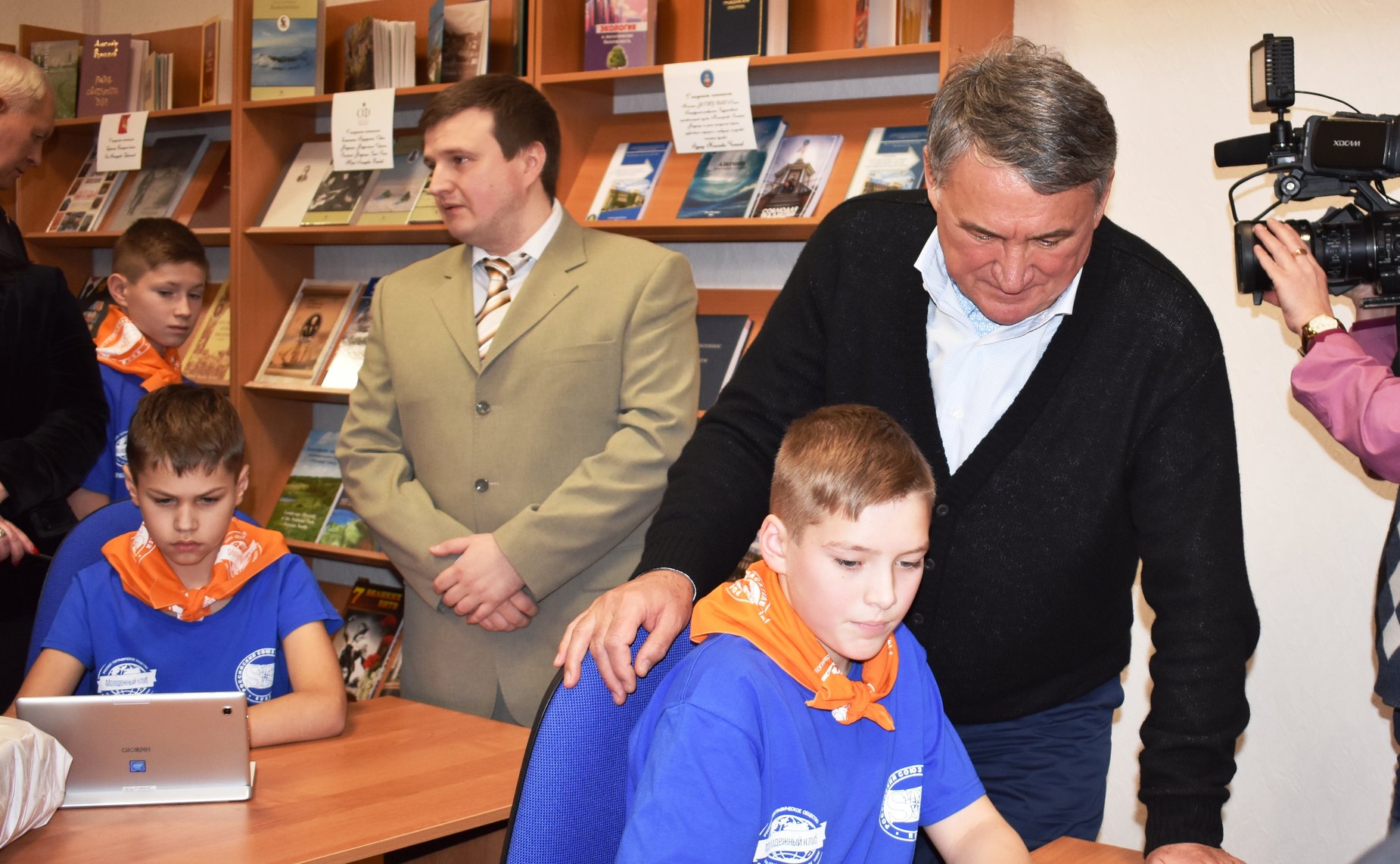 Торжественная церемония открытия здания кадетской школы в центре «Корабелы Прионежья» в Вытегорском районе Вологодской области