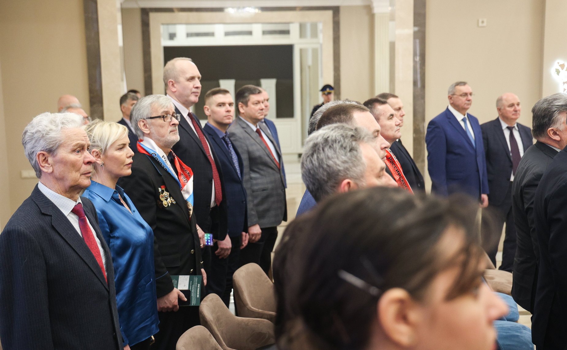 Торжественная встреча сенаторов РФ с воинами-интернационалистами, посвященная 35-й годовщине вывода советских войск с территории Республики Афганистан