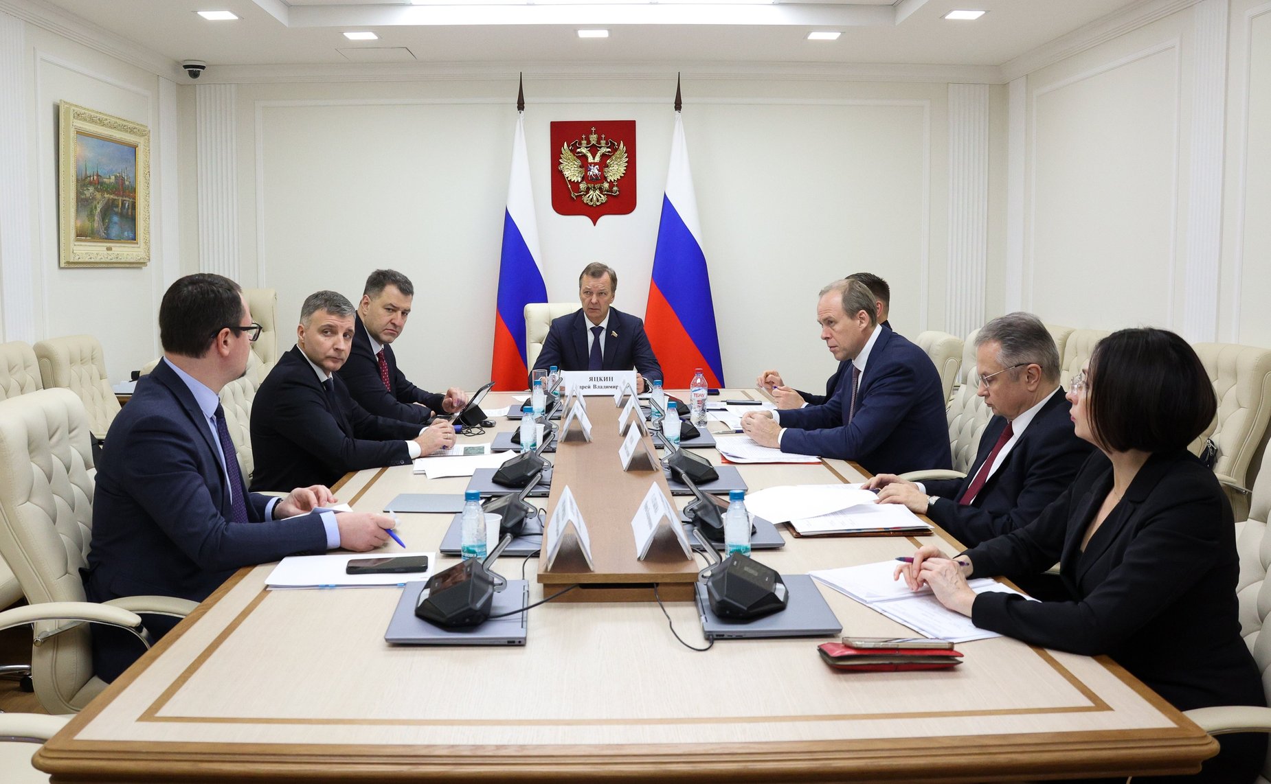 Первый заместитель Председателя СФ Андрей Яцкин провел совещание рабочей группы по осуществлению мониторинга реализации плана мероприятий (дорожной карты) по оздоровлению и развитию водохозяйственного комплекса реки Дон