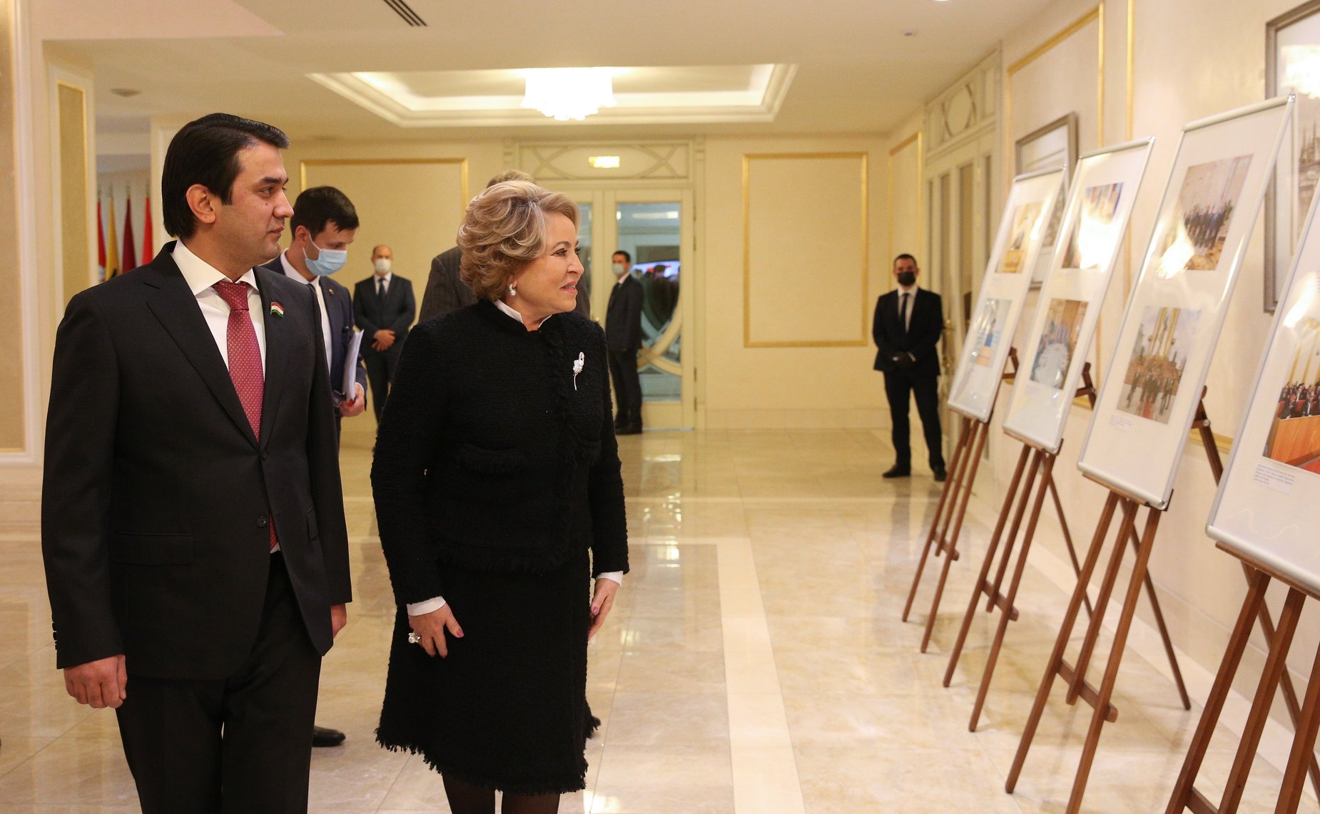 Встреча Председателя СФ Валентины Матвиенко с Председателем Маджлиси милли Маджлиси Оли Республики Таджикистан Рустами Эмомали