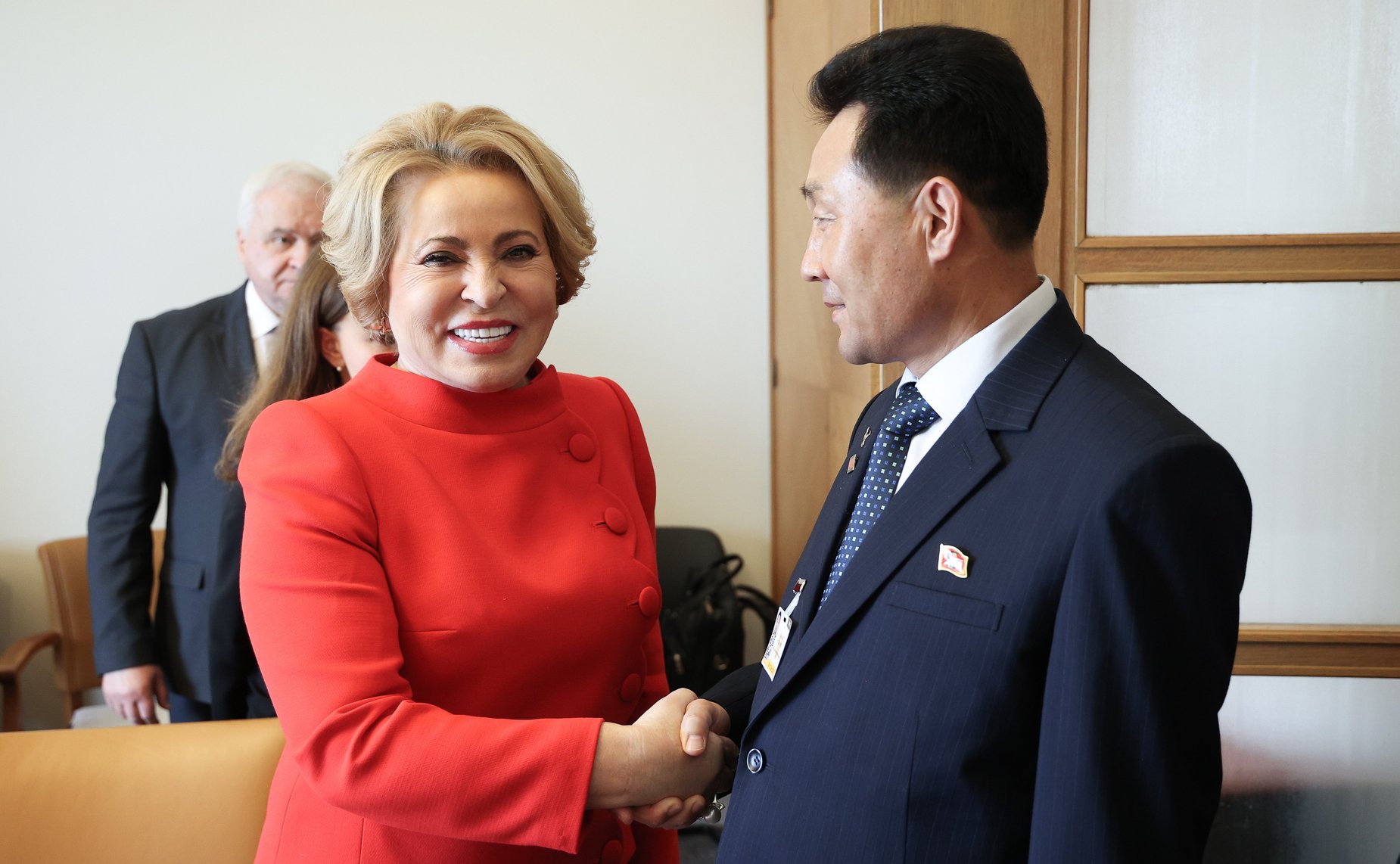 Встреча Председателя Совета Федерации Валентины Матвиенко с Председателем Верховного народного собрания Корейской Народно-Демократической Республики Пак Ин Чхолем