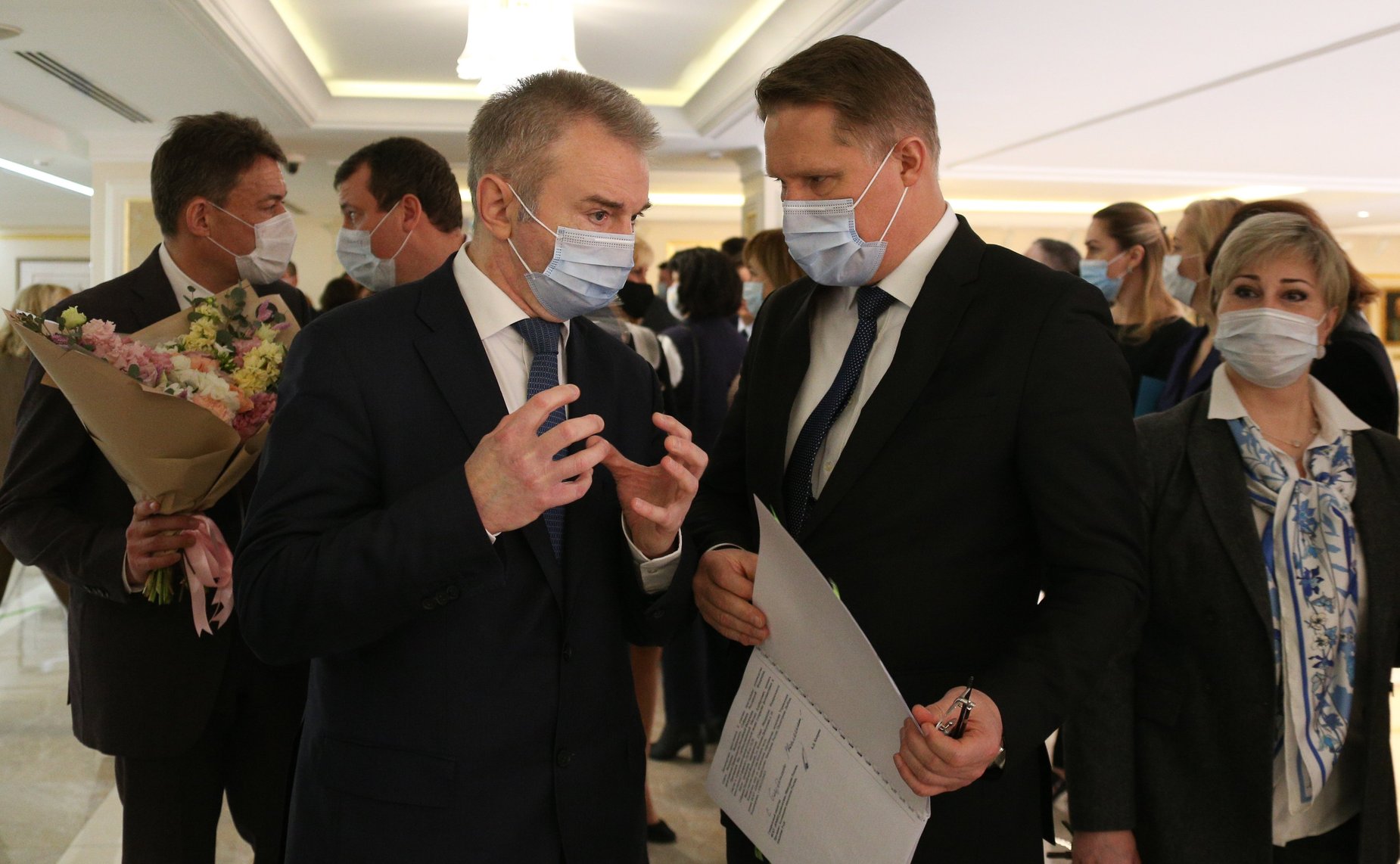 Церемония открытия фотовыставки, приуроченной к Всемирному дню борьбы против рака