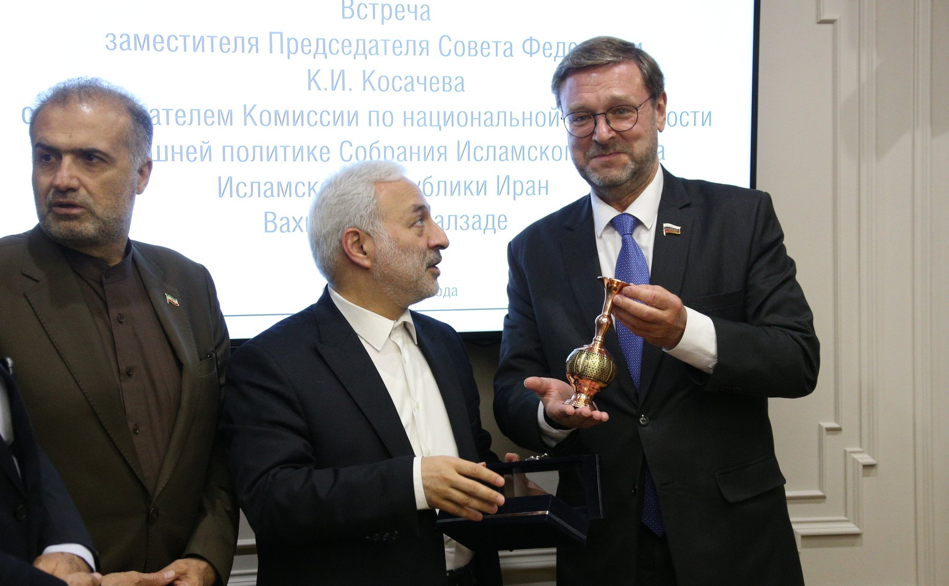 Встреча заместителя Председателя Совета Федерации Константина Косачева с председателем Комиссии по национальной безопасности и внешней политике Собрания Исламского Совета Исламской Республики Иран