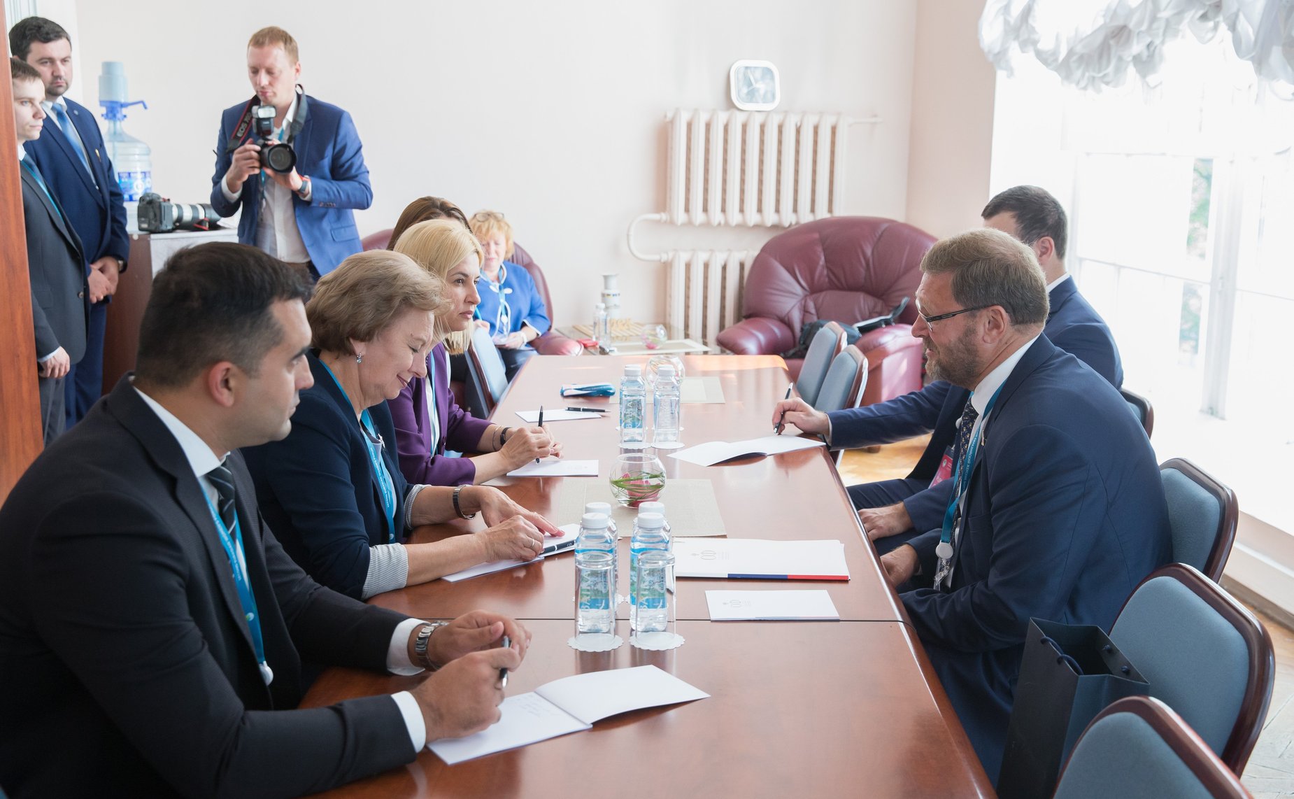 Встреча председателя Комитета СФ по международным делам К. Косачева с делегацией Республики Молдова во главе с З. Гречаный