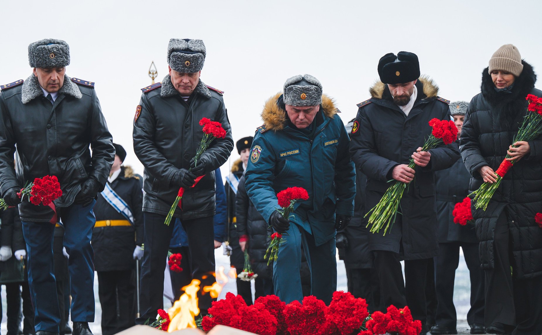 Татьяна Сахарова в рамках работы в регионе приняла участие в торжественном митинге, посвящённом Дню защитника Отечества