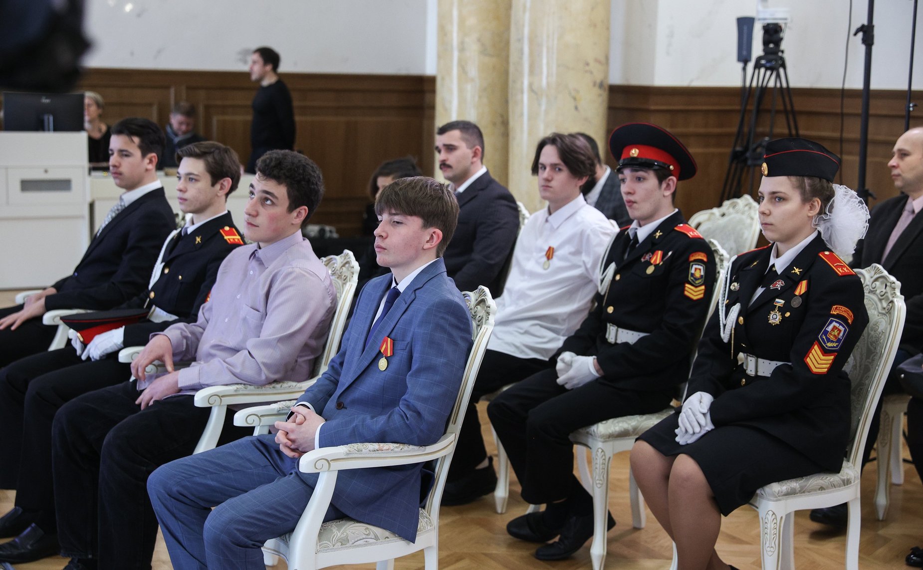 Торжественная церемония награждения детей Москвы медалью Совета Федерации «За проявленное мужество»