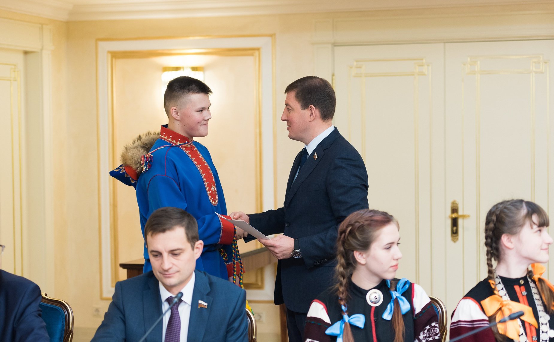 Встреча сенаторов с детьми-победителями Международного культурно-образовательного проекта «Таланты Арктики. Дети»