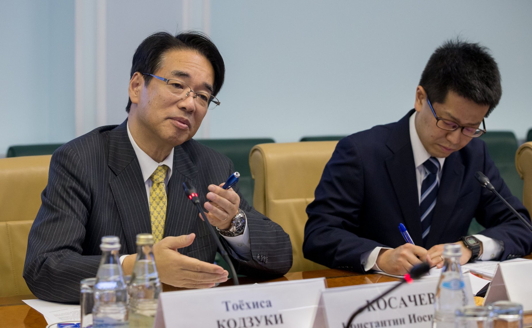 Встреча К. Косачева с Чрезвычайным и Полномочным Послом Японии в России Т. Кодзуки