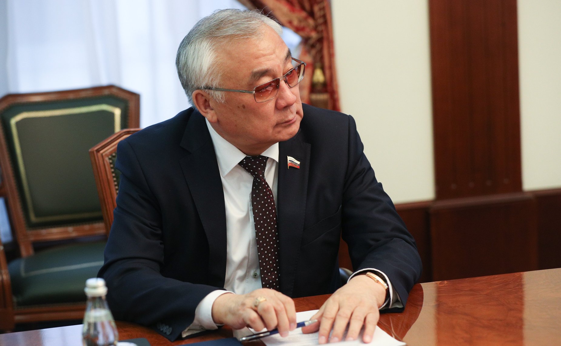 Встреча Константина Косачева с членом постоянного комитета по безопасности и внешней политике Великого государственного хурала Монголии, председателем группы по сотрудничеству парламентов РФ и Монголии