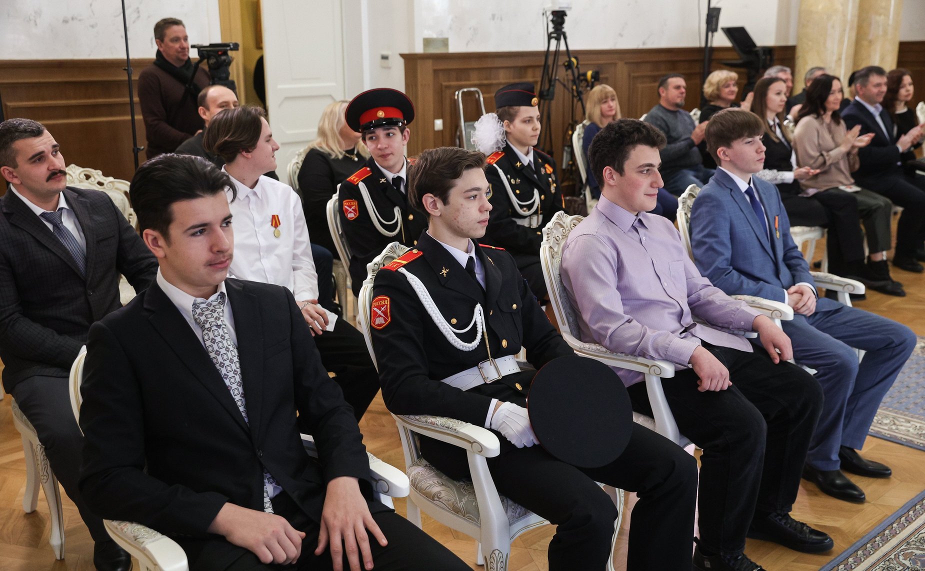 Торжественная церемония награждения детей Москвы медалью Совета Федерации «За проявленное мужество»