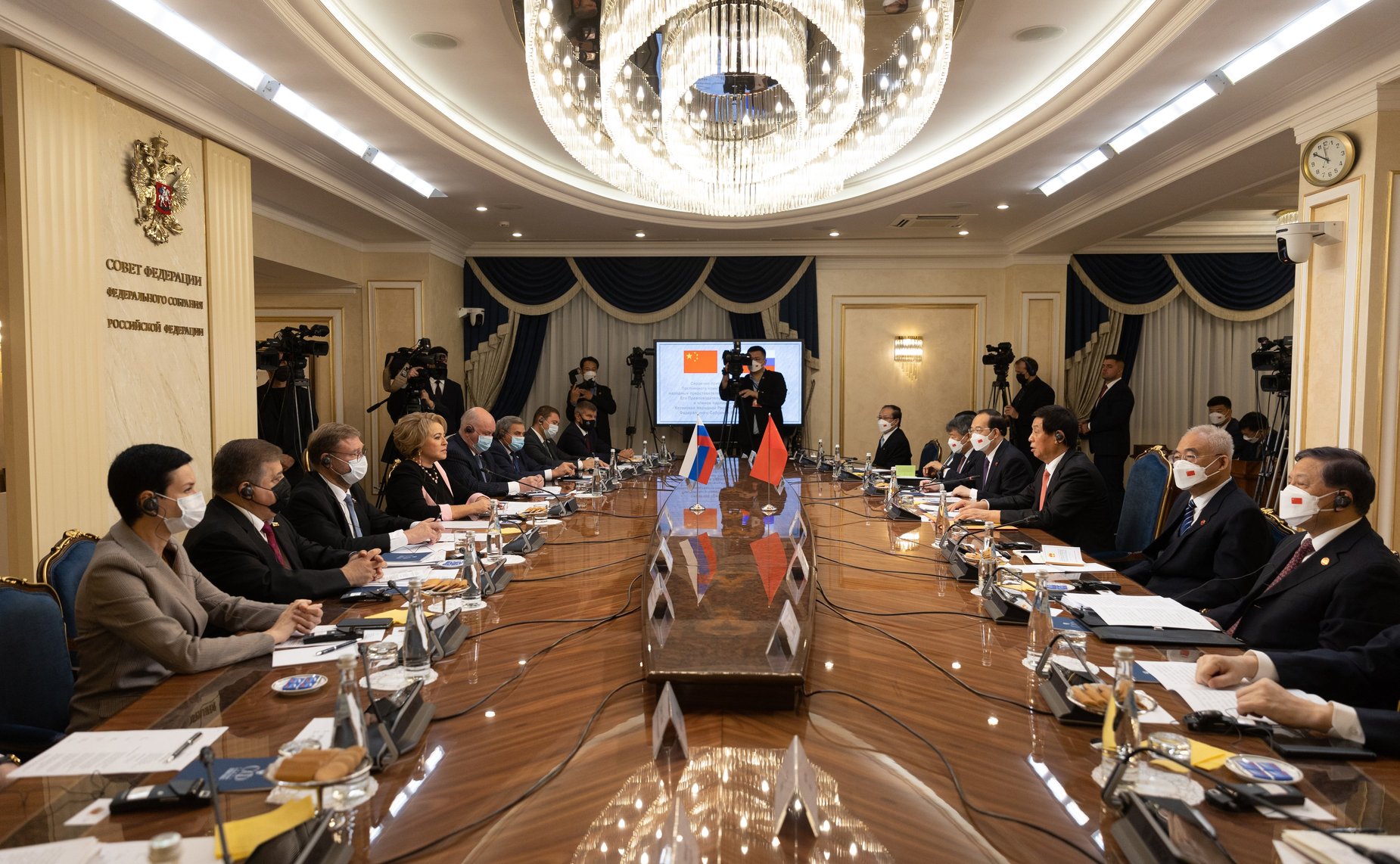 Встреча Председателя Совета Федерации Валентины Матвиенко с Председателем Постоянного комитета Всекитайского собрания народных представителей КНР Ли Чжаньшу