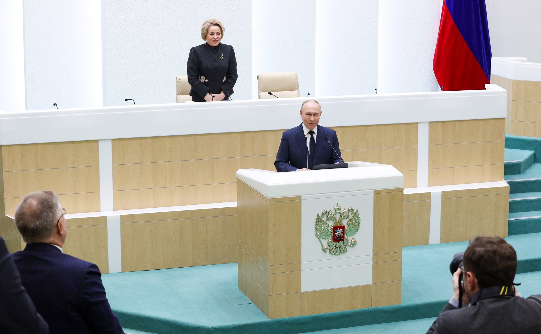 Президент Российской Федерации Владимир Путин выступил на заседании Совета Федерации