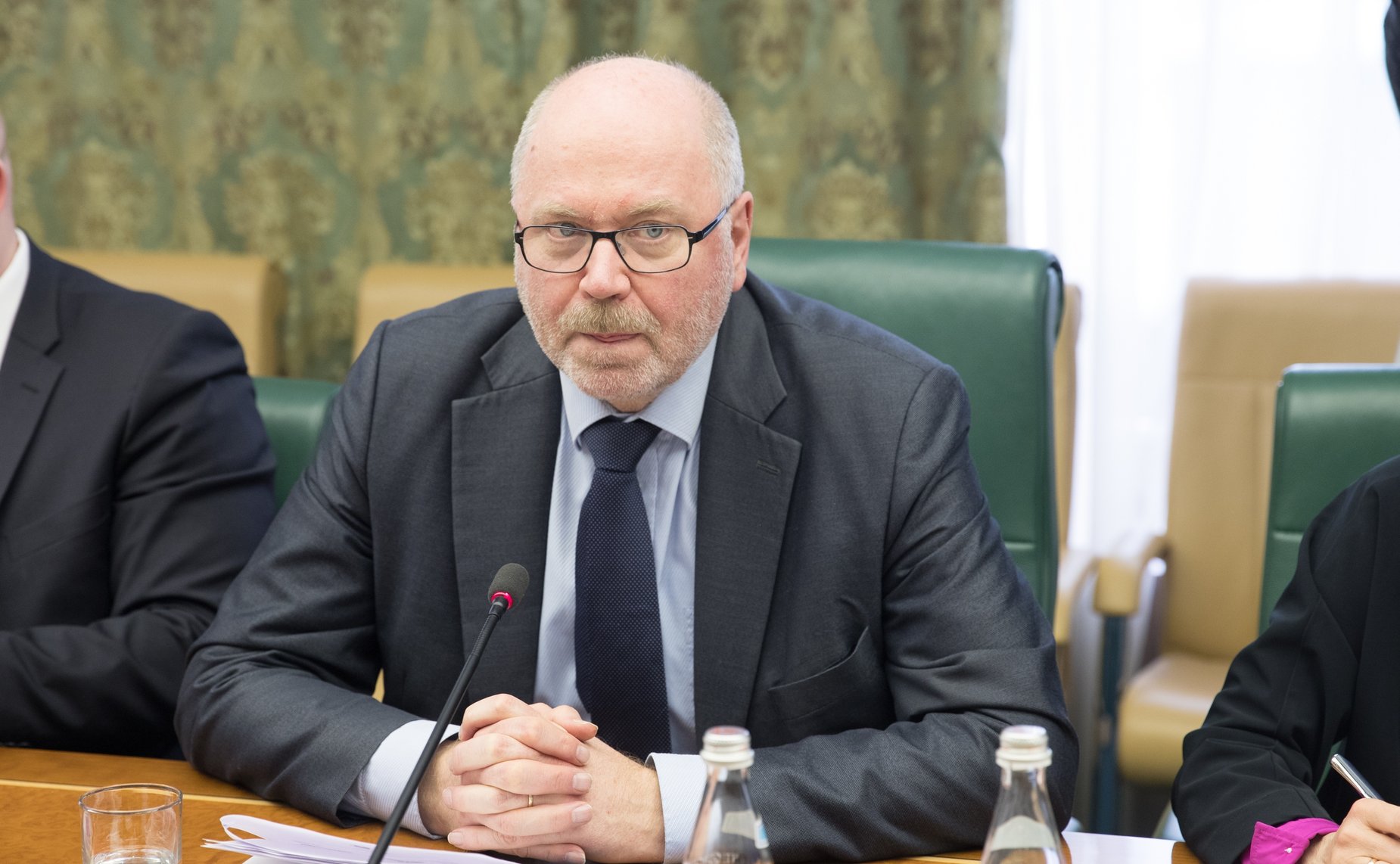 Встреча Алексея Пушкова с руководителем парламентской группы «Финляндия – Россия» Ээро Хейнялуомой