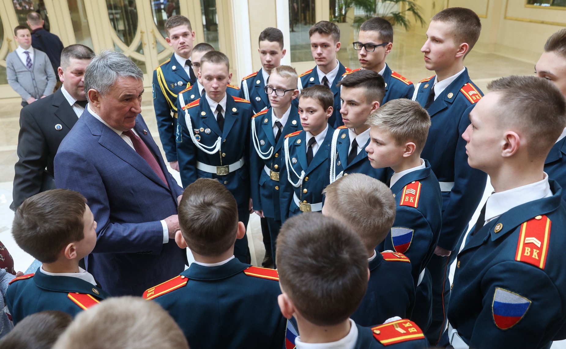 29 марта 2023 года. Экскурсия для кадетов ОЦ- кадетской школы «Корабелы Прионежья» и встреча с заместителем Председателя СФ