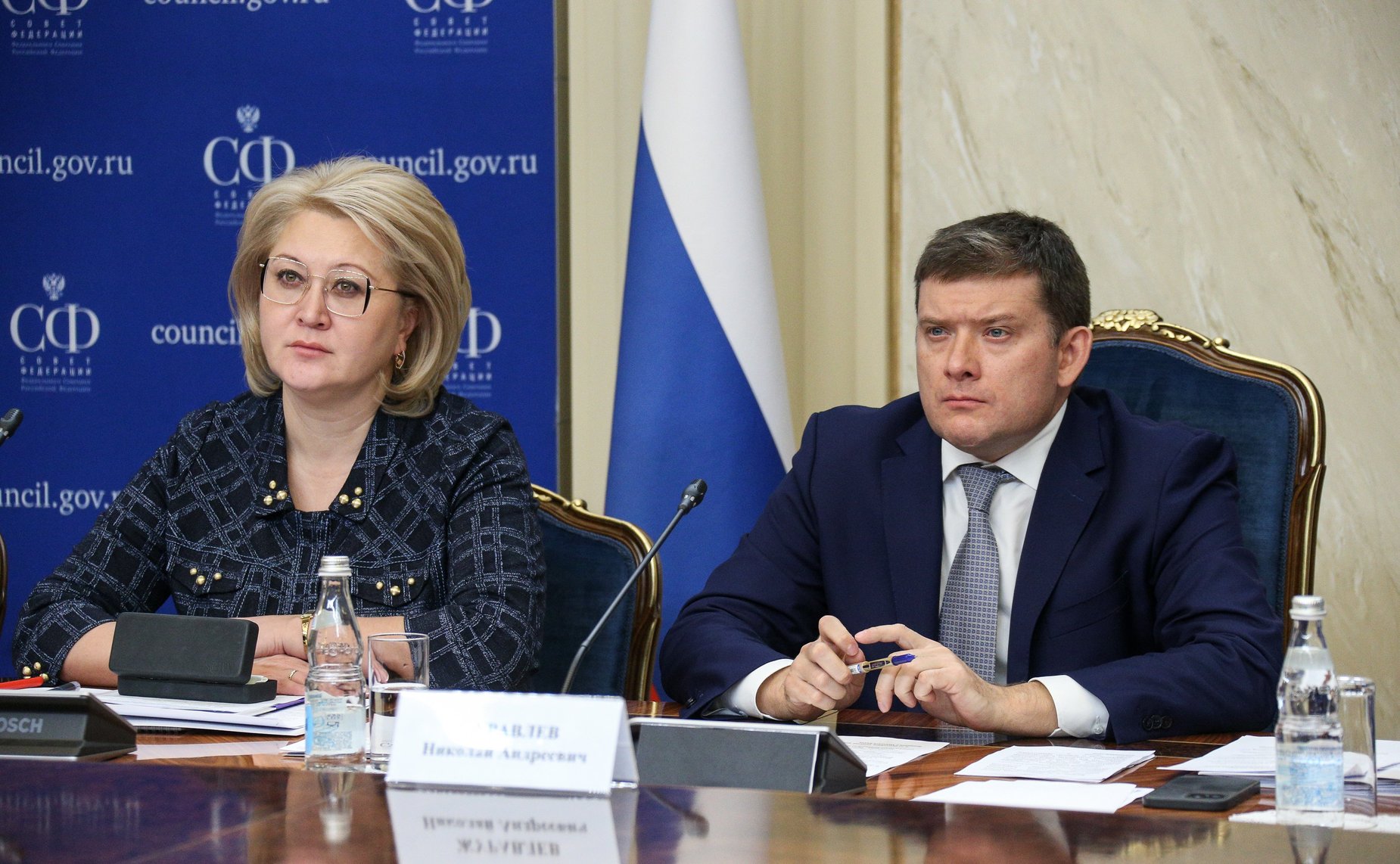 Заседание Комиссии по сотрудничеству Совета Федерации ФС Российской Федерации и Маджлиси милли Маджлиси Оли Республики Таджикистан