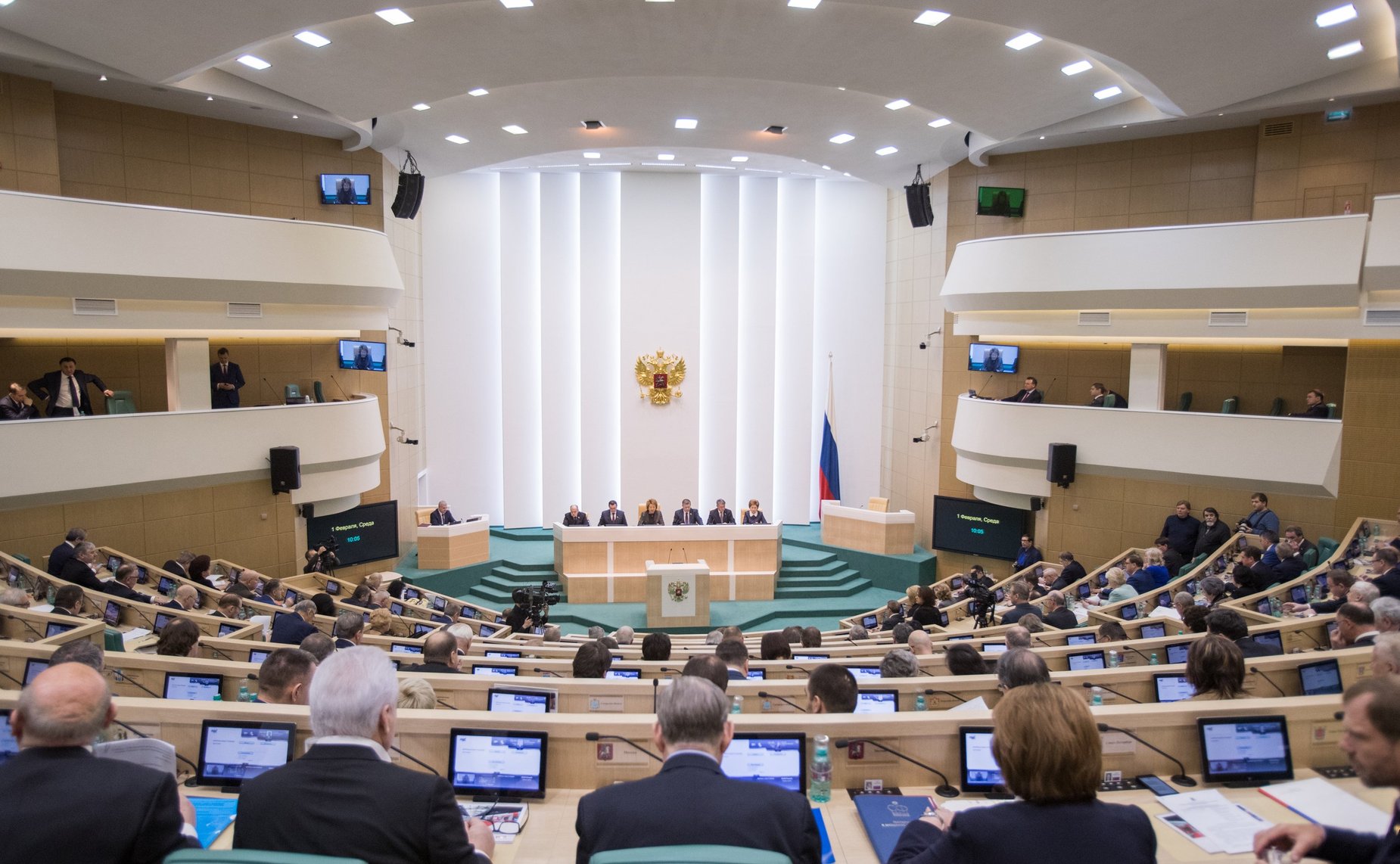 Зал заседаний Совета Федерации