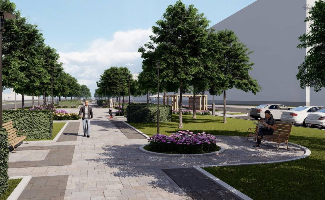 Сергей Рябухин осмотрел место строительства памятника молодым авиастроителям Ульяновского авиационно-промышленного комплекса и аллеи Авиастроителей в городе Ульяновске