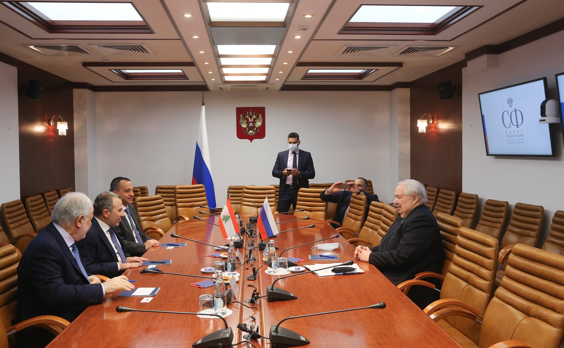 Встреча Сергея Кисляка с председателем христианской партии Ливана «Свободное патриатическое движение» Джебраном Бассилем