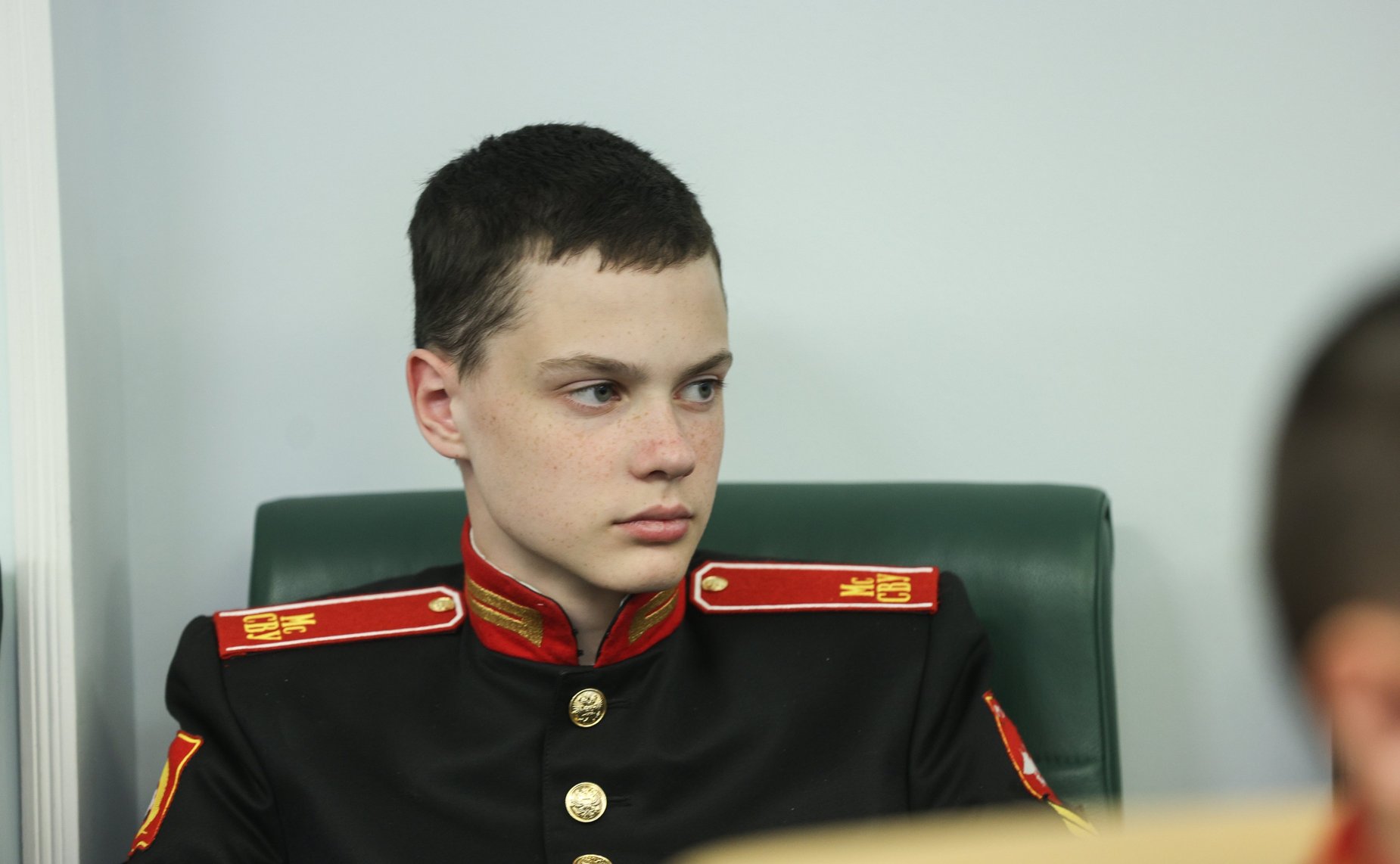 Встреча сенатора РФ Дмитрия Перминова с учащимися Суворовского училища