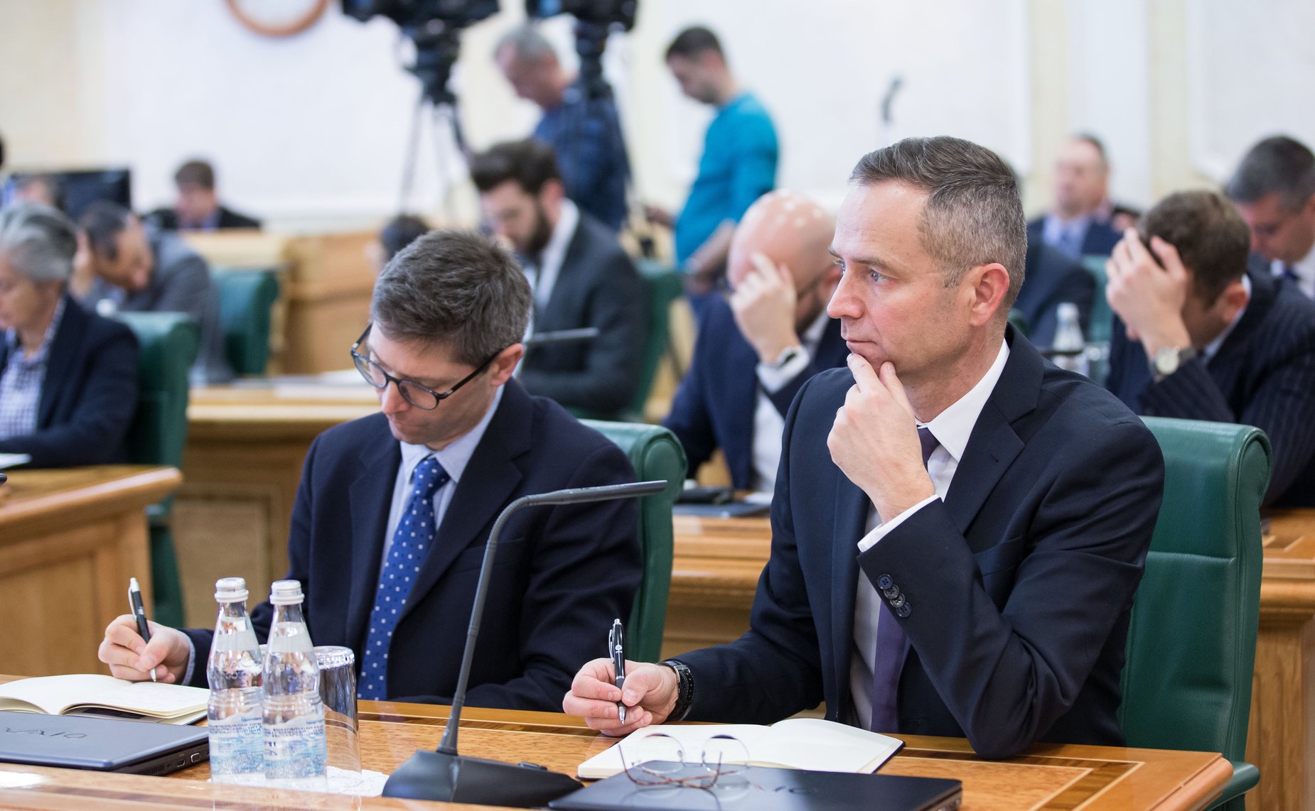 Встреча В. Бондарева с директором Центра высших военных исследований Французской Республики Винсентом Жиро