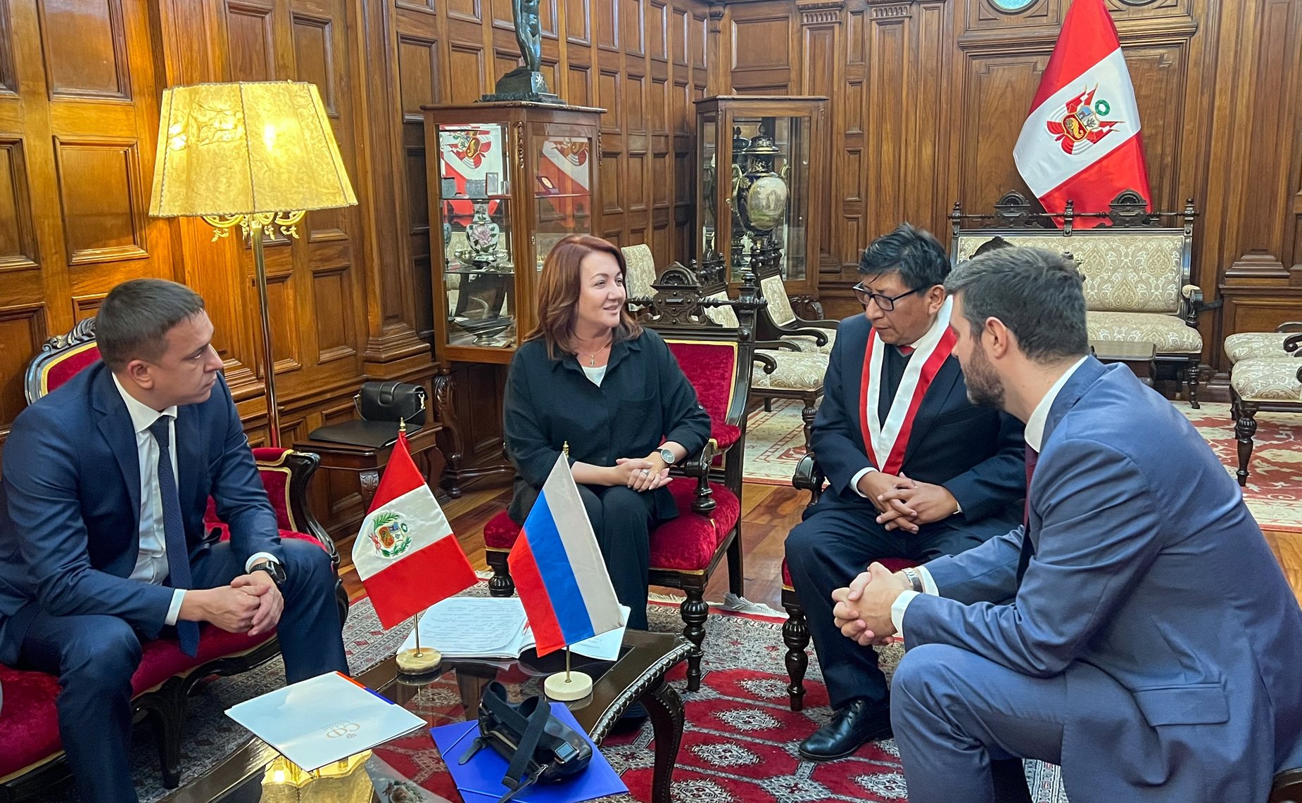 Сенаторы РФ встретились со вторым заместителем Председателя Конгресса Республики Перу Вальдемаром Серроном Рохасом