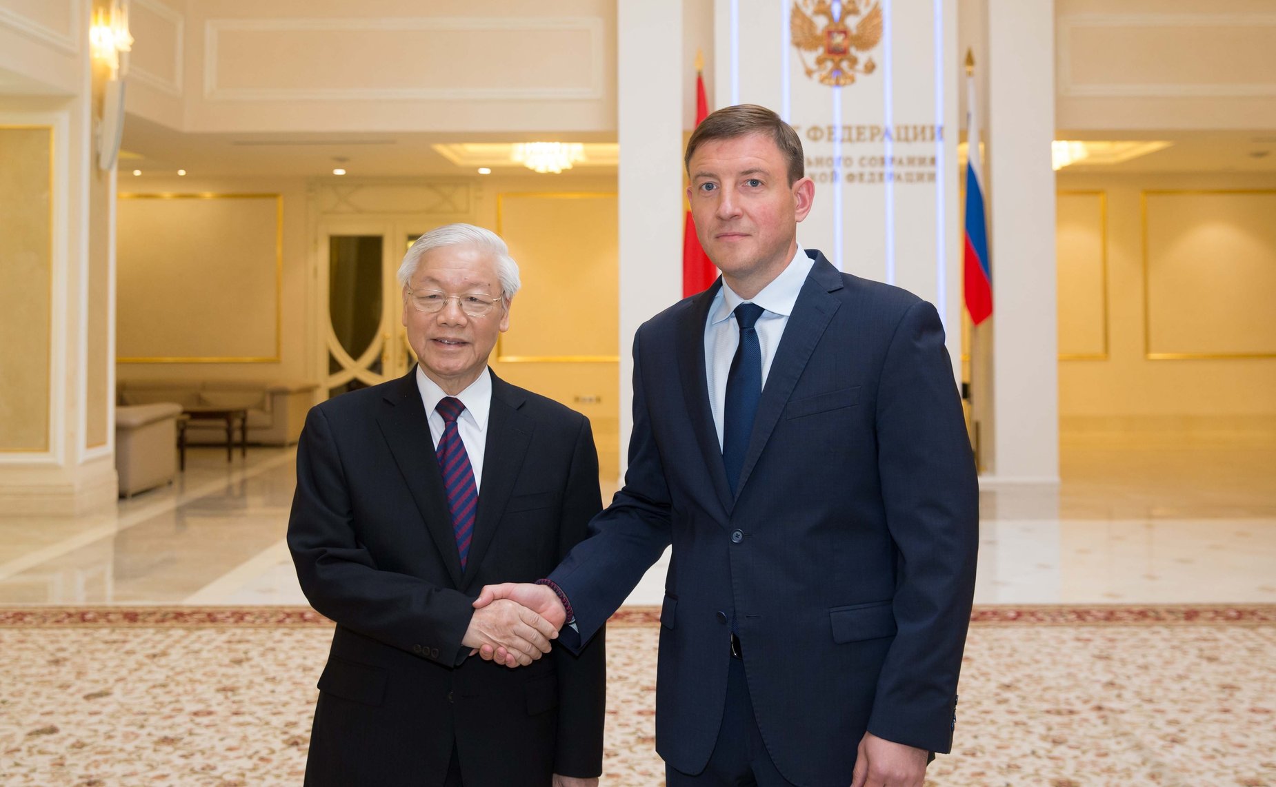 Встреча заместителя Председателя СФ А. Турчака с Генеральным секретарем ЦК Компартии Вьетнама Н. Чонгом