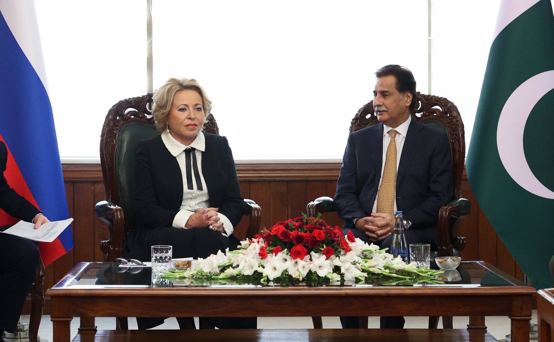 Встреча Председателя СФ Валентины Матвиенко с Председателем Национальной ассамблеи Пакистана Сардаром Садиком