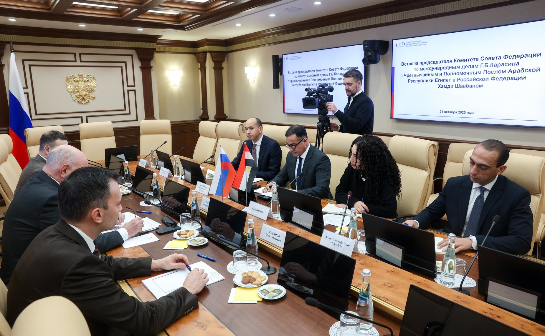 Встреча Григория Карасина с Чрезвычайным и Полномочным Послом Арабской Республики Египет в Российской Федерации
