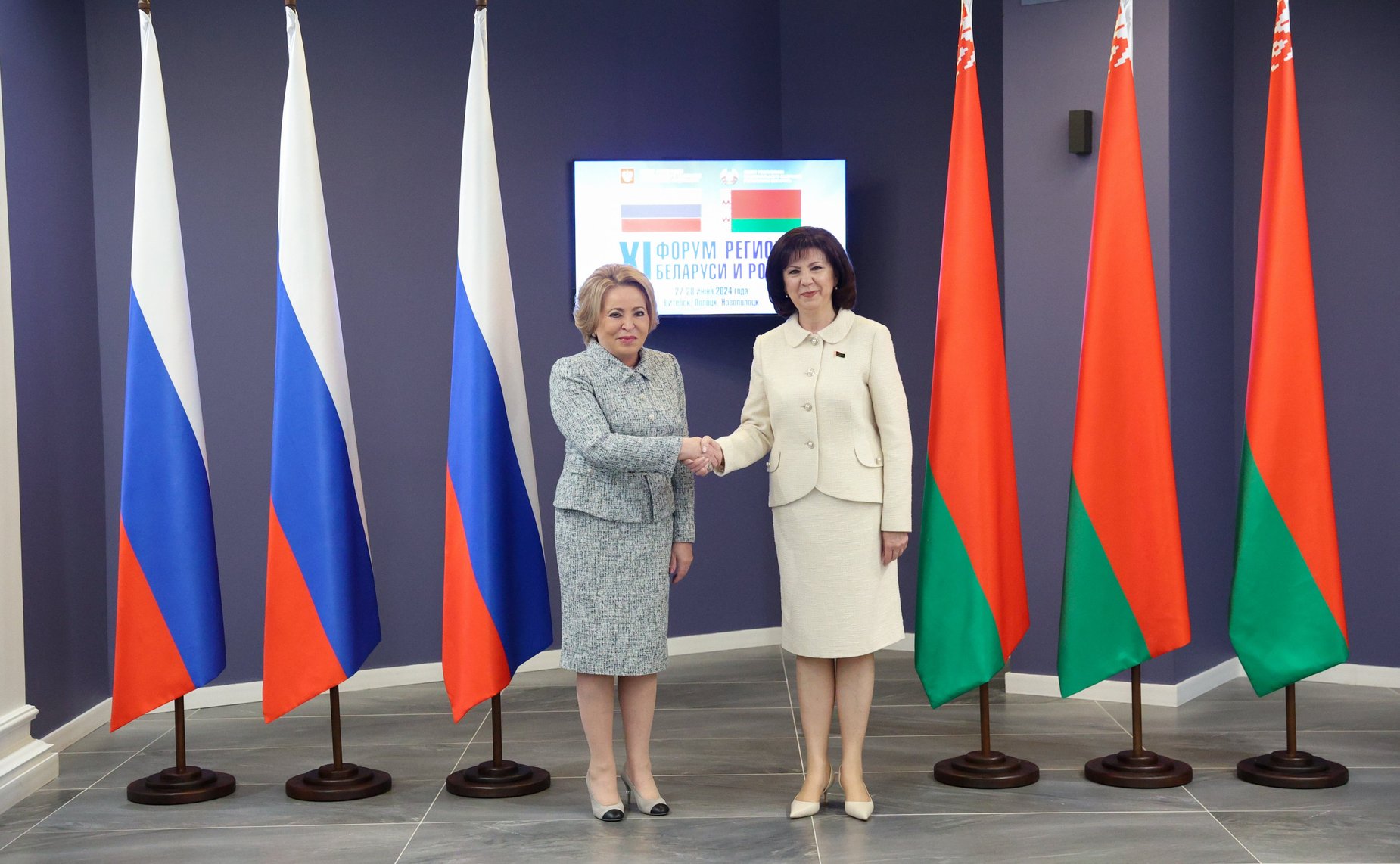 Встреча Председателя Совета Федерации Валентины Матвиенко и Председателя Совета Республики Национального собрания Республики Беларусь Натальи Кочановой