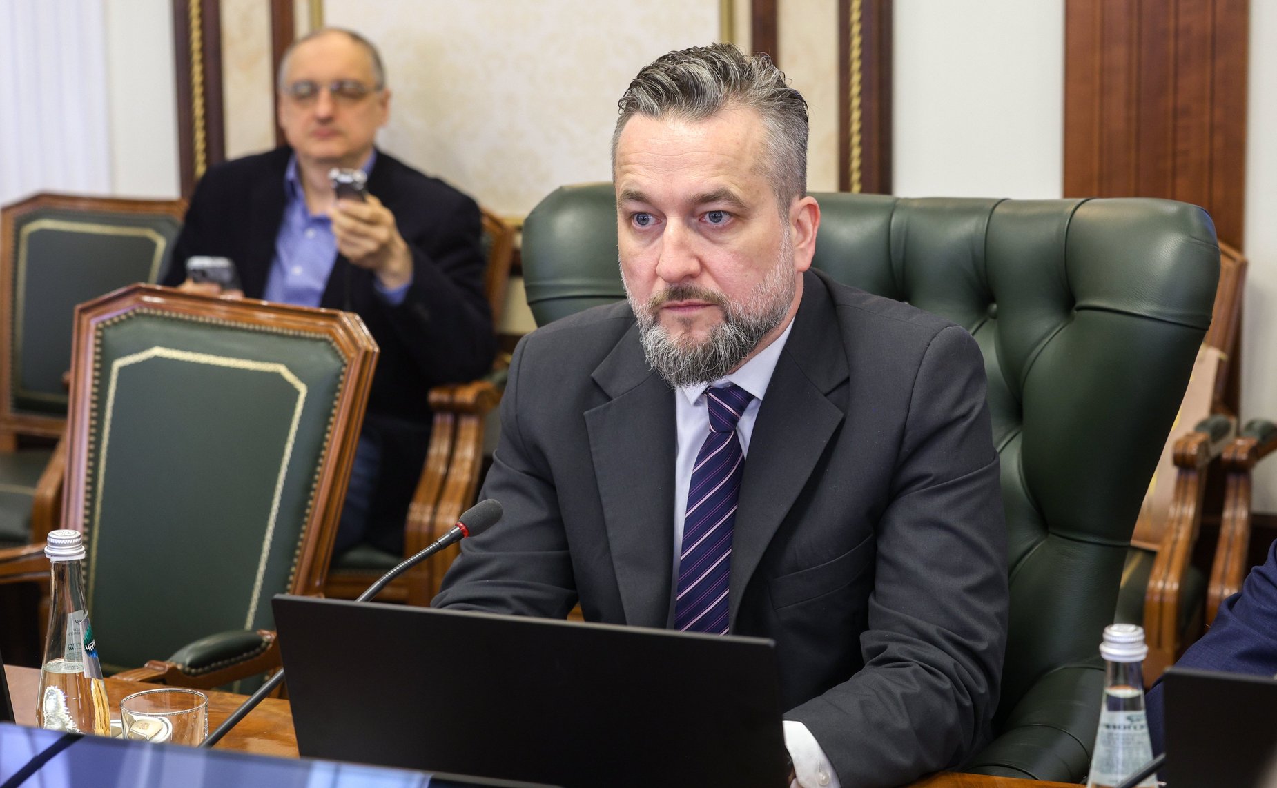 Встреча председателя Комитета СФ по международным делам и председателя Комитета СФ по Регламенту и организации парламентской деятельности с независимым членом Европарламента, депутатом словацкой партии «Курс-социальная демократия»