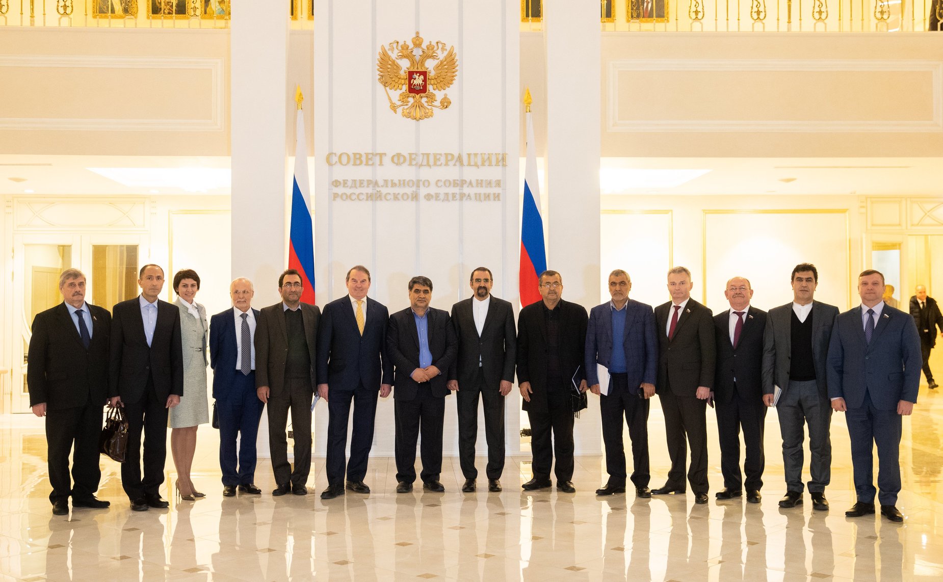 Встреча заместителя Председателя СФ Ильяса Умаханова c руководителем ирано-российской группы парламентской дружбы Собрания Исламского совета Исламской Республики Иран Рамзаном Али Собханифаром